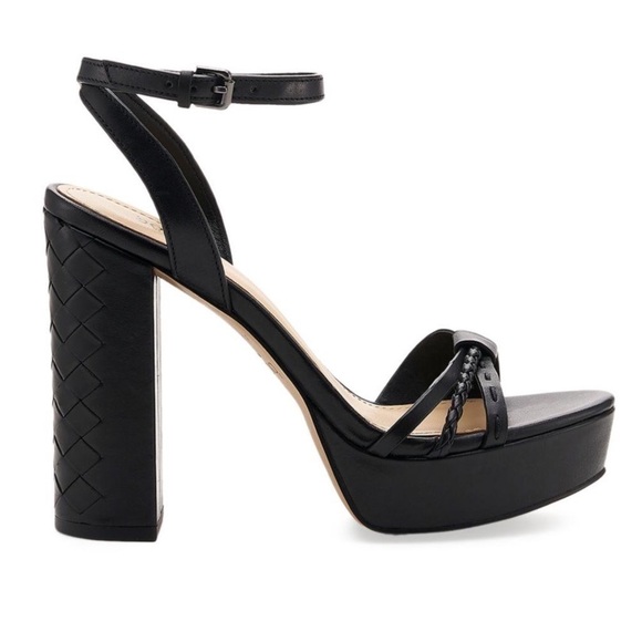 Botkier Shoes - BOTKIER PETRA BLACK BRAIDED STRAPPY ANKLE WRAP 70'S INSPIRED PLATFORM HEELS